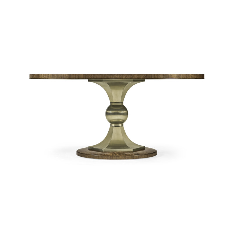 Barcelona Round Walnut Wood Dining Table