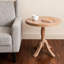 Table de bout ronde en bois 23,6 po