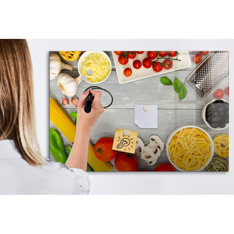 Magnetic Glass Dry Erase Board, 60cm H x 90cm W x 2cm D