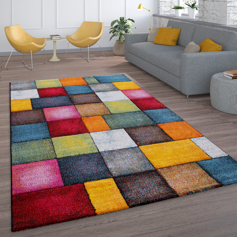 Rug Brunner in Red/Orange/Green/Brown, Rectangle 240 x 330cm