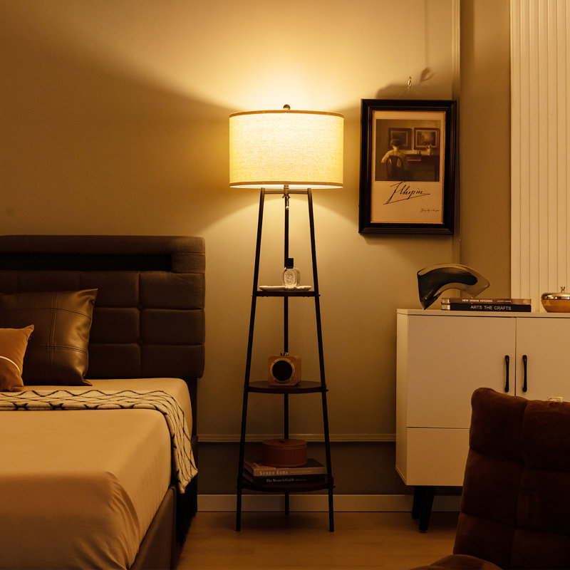 Euron 60'' Black Column Floor Lamp