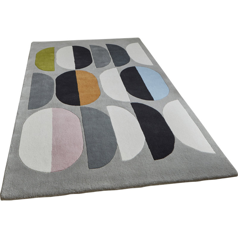 Inaluxe Tilton Hand Tufted Wool Grey Rug, Rectangle 150 x 230cm