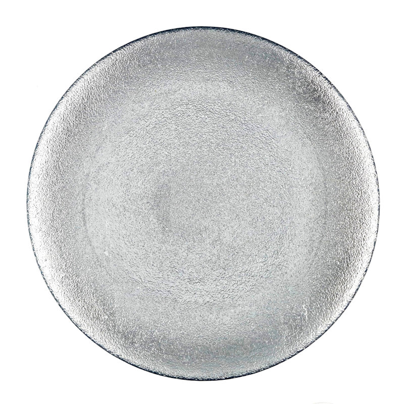 Silver Gilded Glass Dinnerware Set - Service for 4