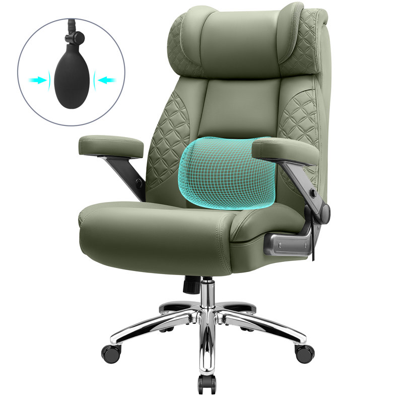 Joulon Ergonomic Tufted Big Tall  Adjustable Lumbar Support Executive Office Chair 500lbs, Green