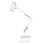 Lampe de bureau à bras articulé de 79 cm de haut avec accent en bois, grande taille, lampe de table en métal réglable, culot E26 25 W max., blanche
