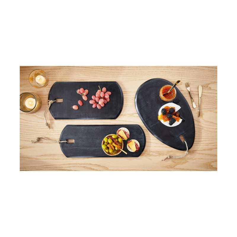 Wade Logan® Cherif Marble Platter, Black
