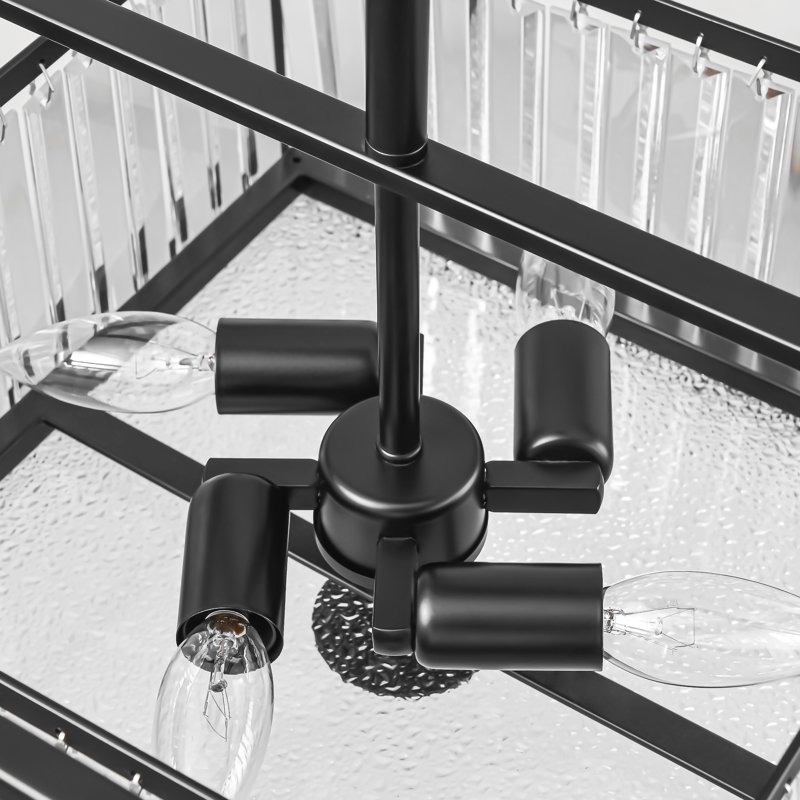 Plafonnier encastré en cristal 4 lumières