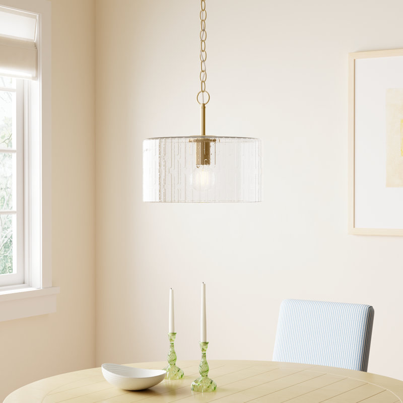 Morrone Glass Semi Flush Mount, Aged Brass