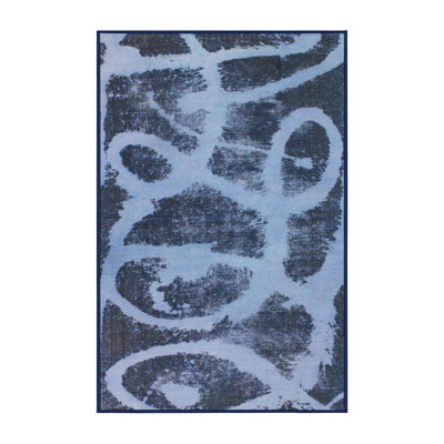 Tapis décoratif multicolore à motif abstrait