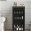 Black colour modular wine bar Cabinet with Storage Shelves with Hutch for Dining Room