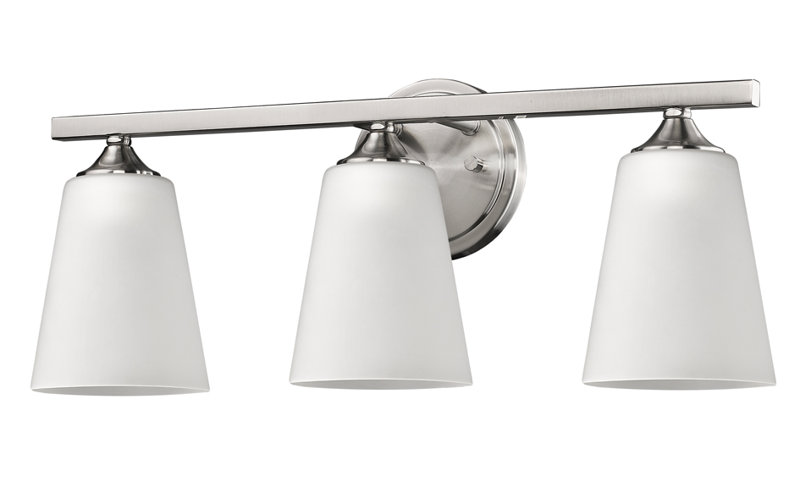 Vangorder 3 - Light Dimmable Vanity Light, Satin Nickel