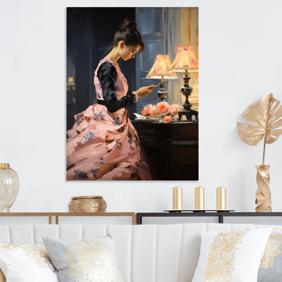 Mode romantique, rêverie dévoilée I - art mural en métal Fashion