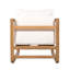Chaise longue de patio en bois d'acacia avec coussins amovibles Hartsdale