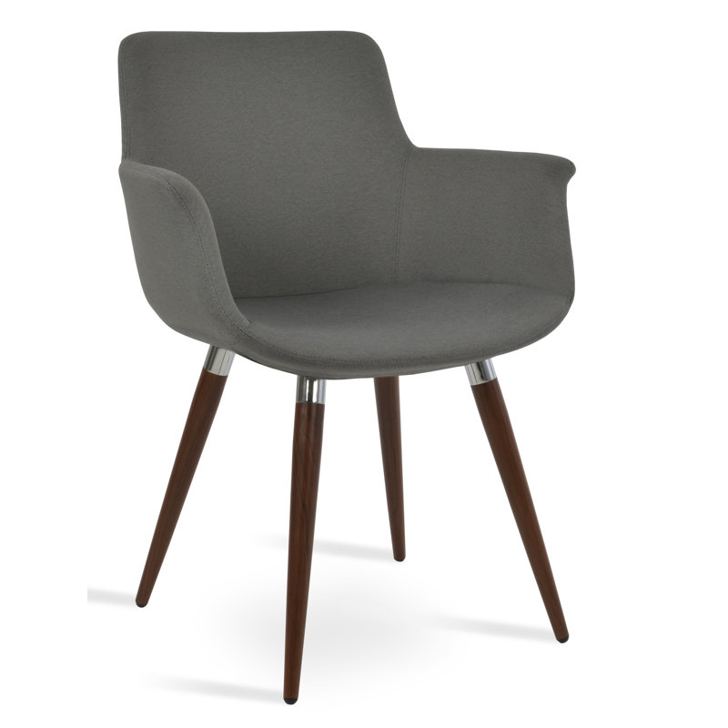 Fauteuil en tissu Bottega Star, Noir, Gris