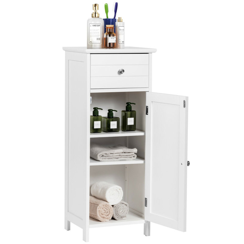 Armoire de salle de bain autoportante l 14 po x H 34,5 po x P 12 po