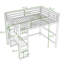Lit mezzanine double avec bureau Winstead