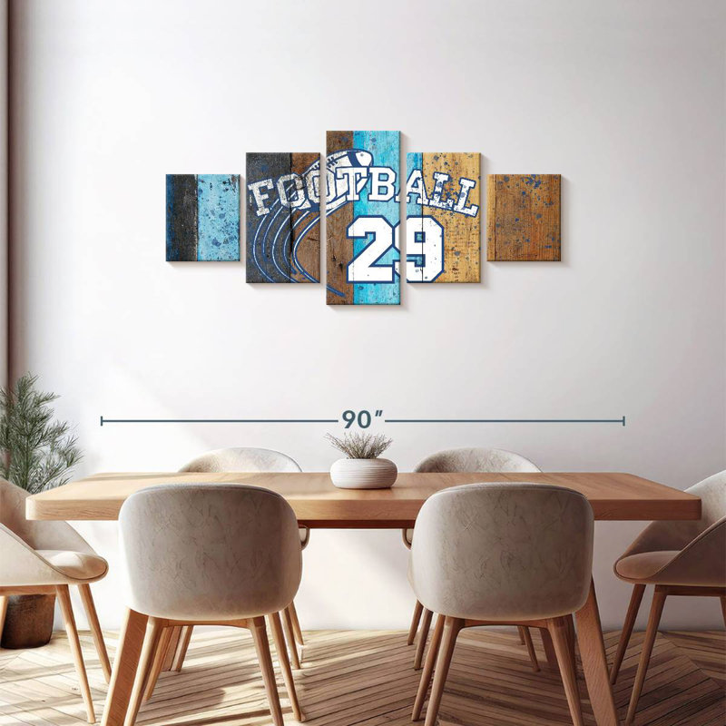 Football Logo Surface, 30" H x 68" W