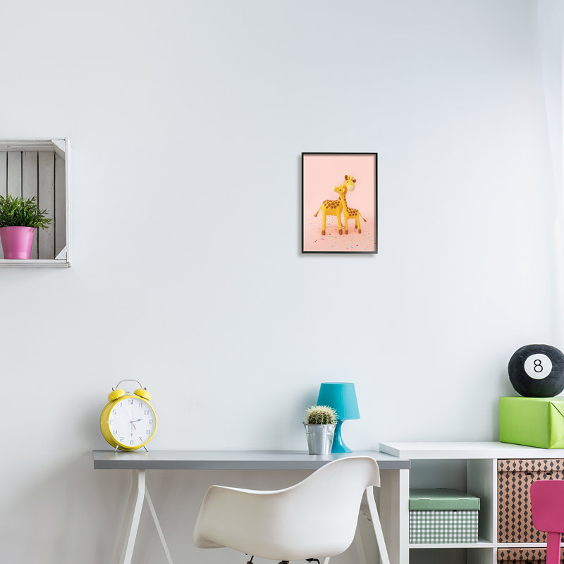 Au-592-Giclée rose pastel, Giclée encadrée noir minuit, H 14 po x l 11 po x P 1,5 po