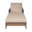 Chaise longue simple inclinable avec coussins 82 po Hareton
