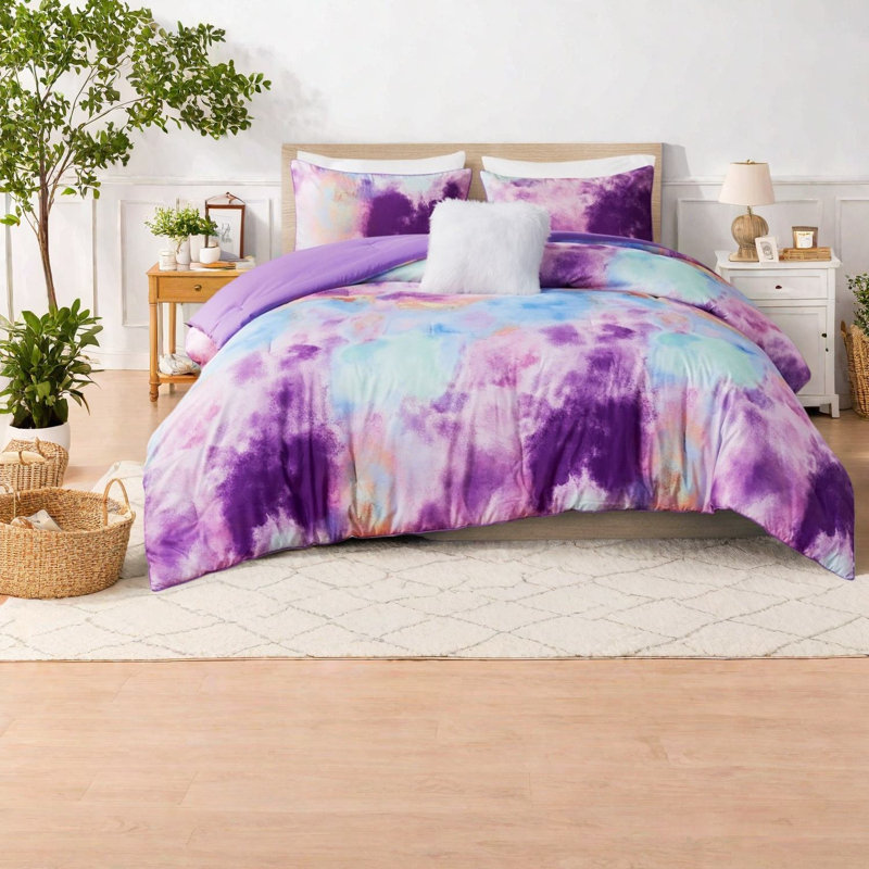 Ensembles de literie pour lit simple certifiés en polyester, style Tie Dye moderne pour la maison