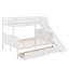 Lit simple superposé au dessus d'un lit double avec 2 tiroirs, glissière, tablettes, échelle-1893177742