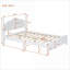 Structure de lit double en bois mélangé pleine grandeur, sans sommier nécessaire, capacité de 400 lb pour la chambre d'amis