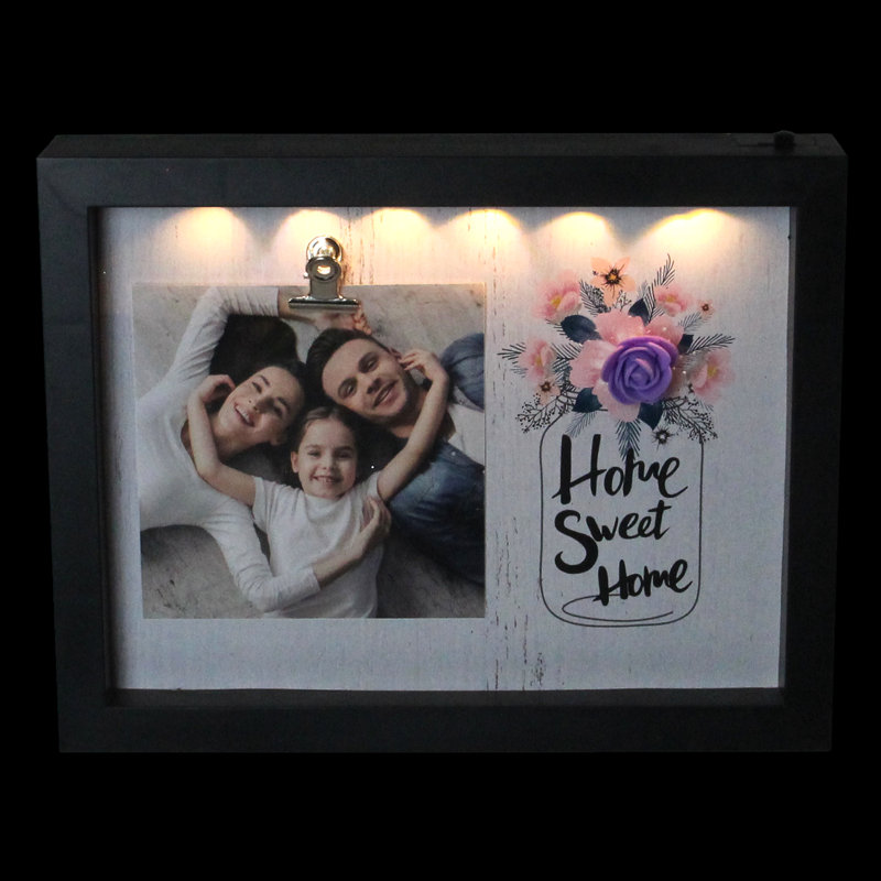 Black Beveled Shadow Box Picture Frame