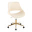Chaise de bureau rembourrée en similicuir Najrin-974507023-980894812