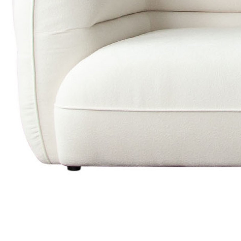 Canapé modulaire Muche 2 pièces, l 116 po, 2 coussins, polyester ivoire texturé