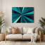 Art mural rigide en métal bleu 32-1597880184