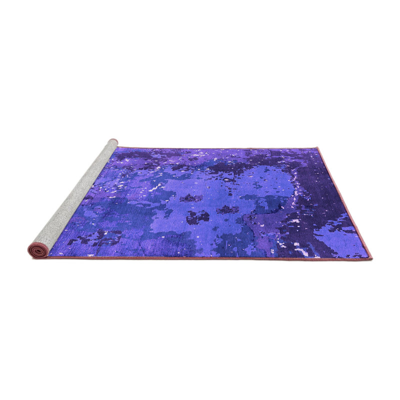 Tapis mauve Mid-Century Modern 1096, Rond 8 pi