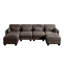 Canapé d'angle modulaire capitonné avec poufs amovibles-1908782716-1908782719