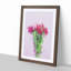 A Bunch of Pink Tulips in Abstract - Picture Frame Graphic Art Print-55629491-55629487