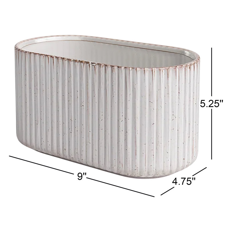 Pot à fleurs en céramique Williar, H 5,25 po x l 9 po x P 4,75 po