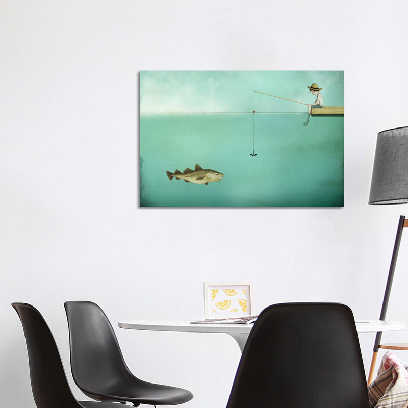 Fish by Majali - Wrapped Canvas Painting, 101.6 cm H x 66.04 cm W x 1.91 cm D