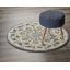 Tapis bleu / brun clair en laine touffeté à la main Aisosa-335174008