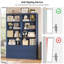 Bibliothèque 70 "H 70,9" x l 47,2 "à 4 niveaux avec 4 tiroirs de rangement-1997714469