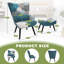 Kade Upholstered Linen With Footstool Armchair-1421112338
