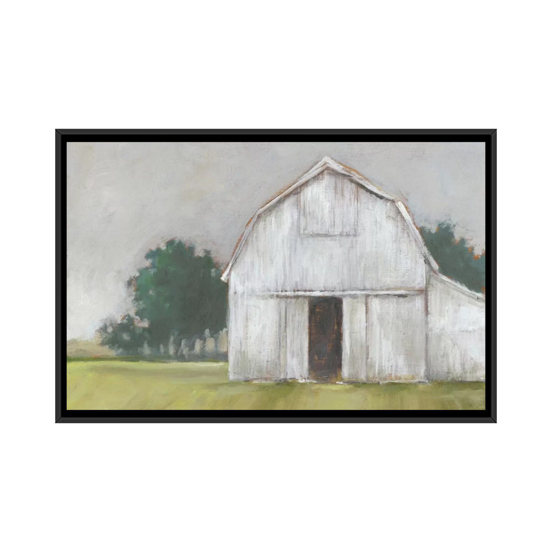 « rustique barnyard ii », impression sur toile, H 18 po x l 26 po x P 1,5 po, Toile avec cadre noir, Pas de tapis