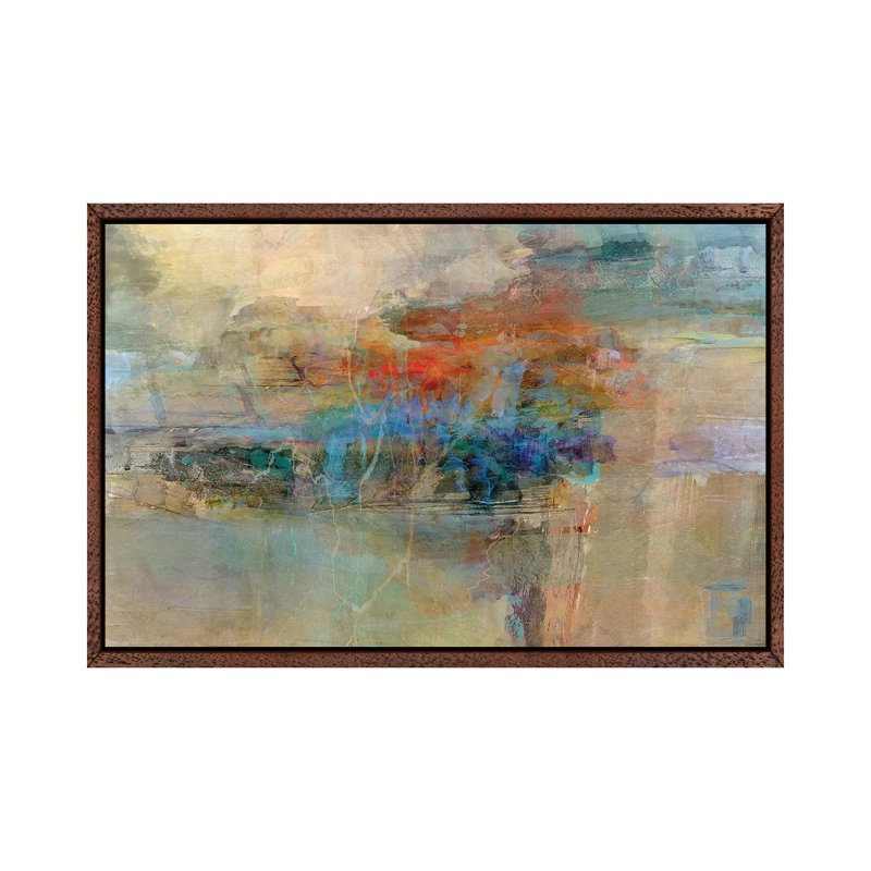 Phase V by Michael Tienhaara - Print on Canvas, Classic Brown Wood Floater Framed, 45.72cm H x 66.04cm W x 3.81cm D