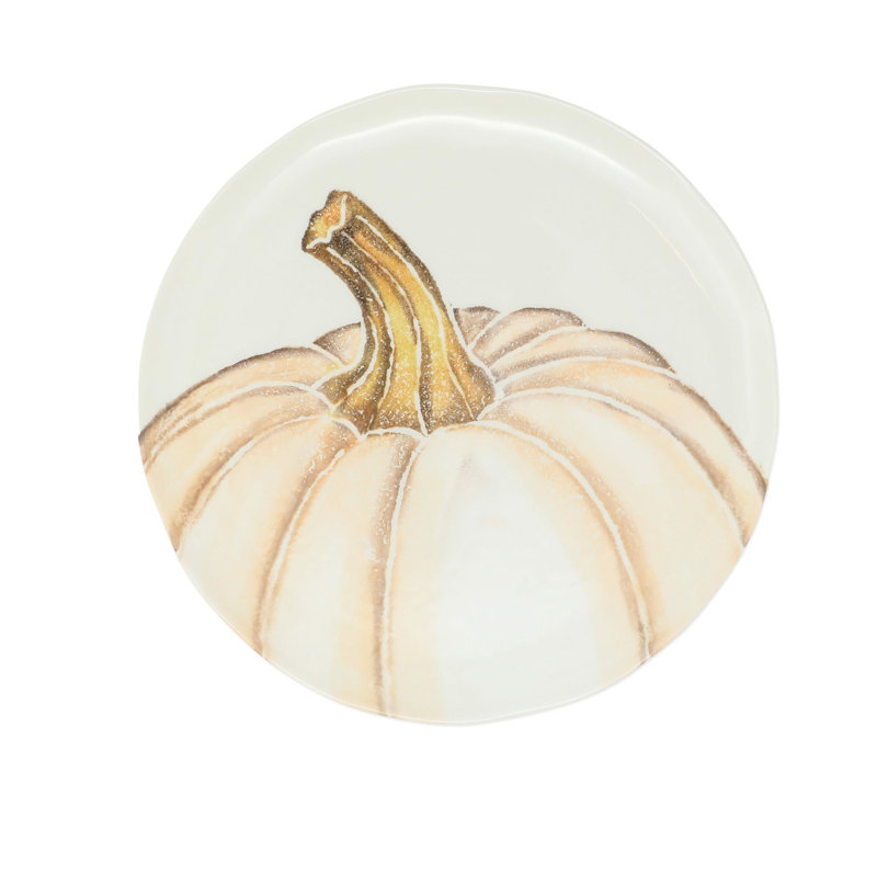 Pumpkins Handmade Terra Bianca Salad/Dessert Plate