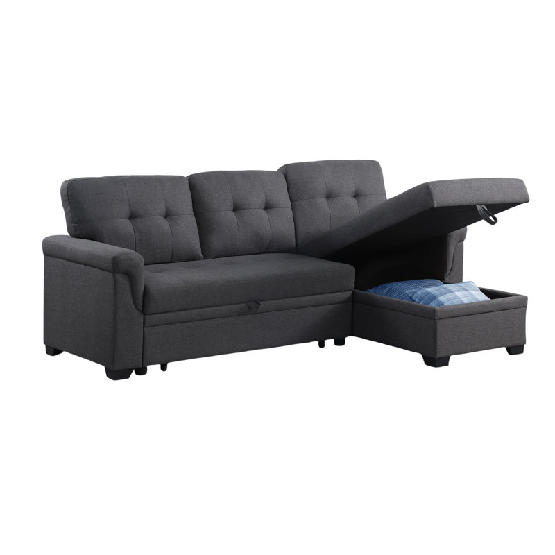 Canapé-lit modulaire réversible 83,75 po avec méridienne de rangement
