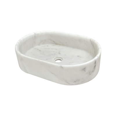 Marble Bathroom Vessel Sink, Semi-Polished Surface, Natural Stone, Genuine Marble, Real Marble
