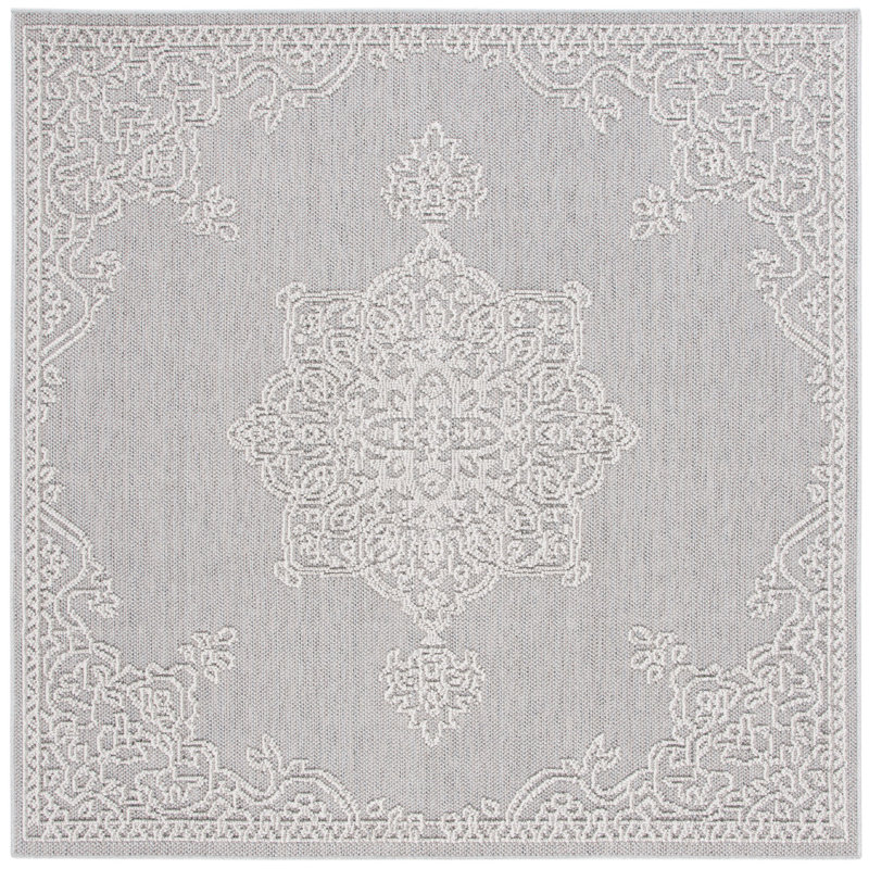 Global Performance Oriental Indoor/Outdoor Area Rug, Square 6'7"