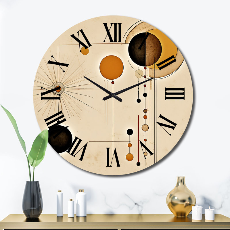 Horloge murale lune en métal, Très grand