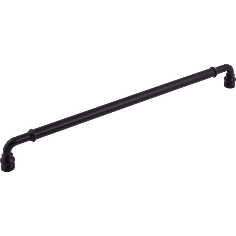 Brixton 12" Center to Center Bar Pull, Flat Black, 12" Center to Center