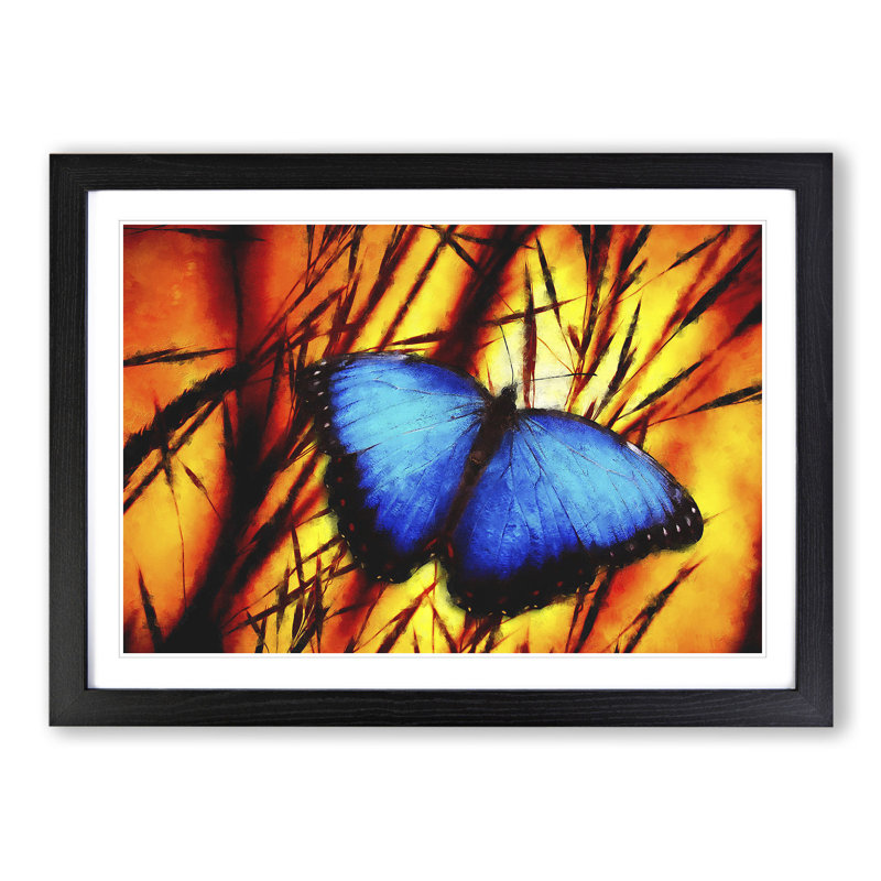 Butterfly Vol.7 - Picture Frame Painting, Black Framed, 36cm H x 48cm W x 2cm D