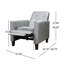 Fauteuil club inclinable manuel de 26,75 po de largeur gris foncé
