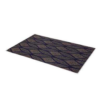 Tapis tissé de qualité supérieure, 2,6 x 4,0 pieds | 100% polyester, antibactérien, antidérapant | Impression numérique 3D, lavable à la machine, hauteur des poils: 0,04 po | Idéal pour le salon, la chambre à coucher et la décoration intérieure