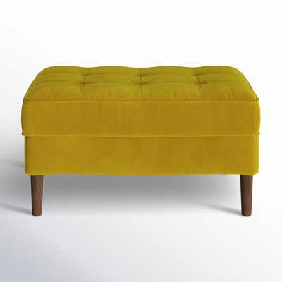 Geo 31.5" Velvet Tufted Rectangle Cocktail Ottoman